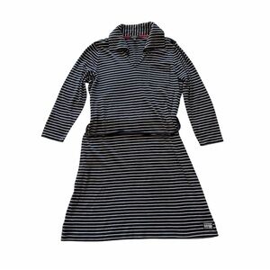 Lauren Ralph‎ Lauren Wmn’s XL Striped Collared Dress Belted Nautical